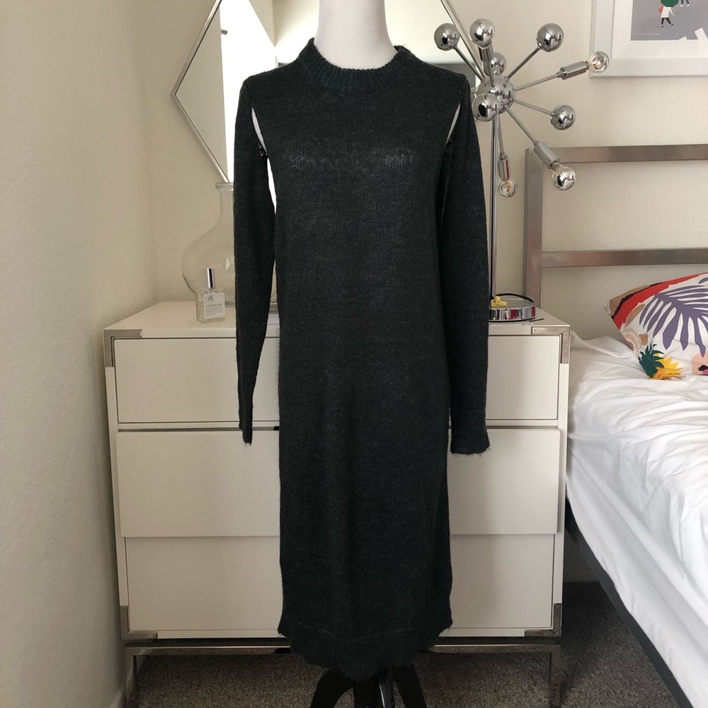 Cheap Monday knit sweater dress gray XS Preowned
